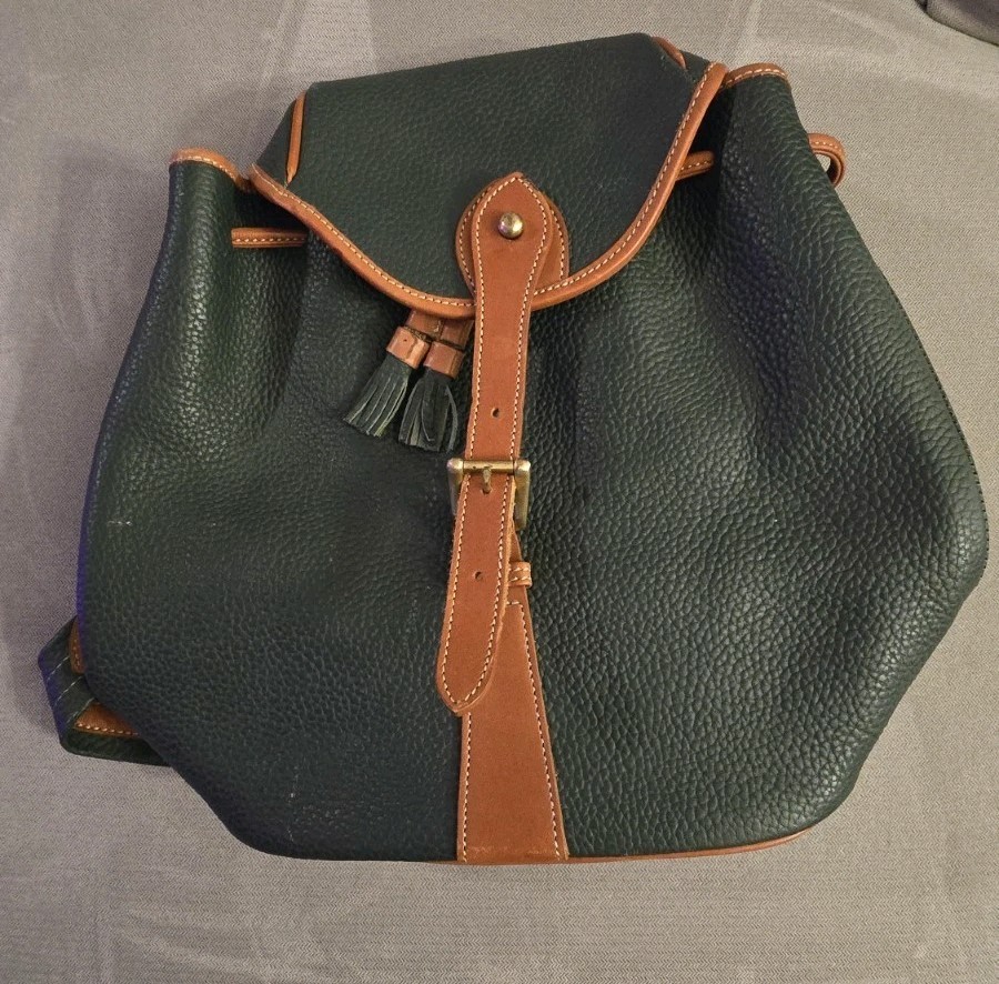 Vintage Dooney & Bourke Teton Dark Café Au Lait All Weather 