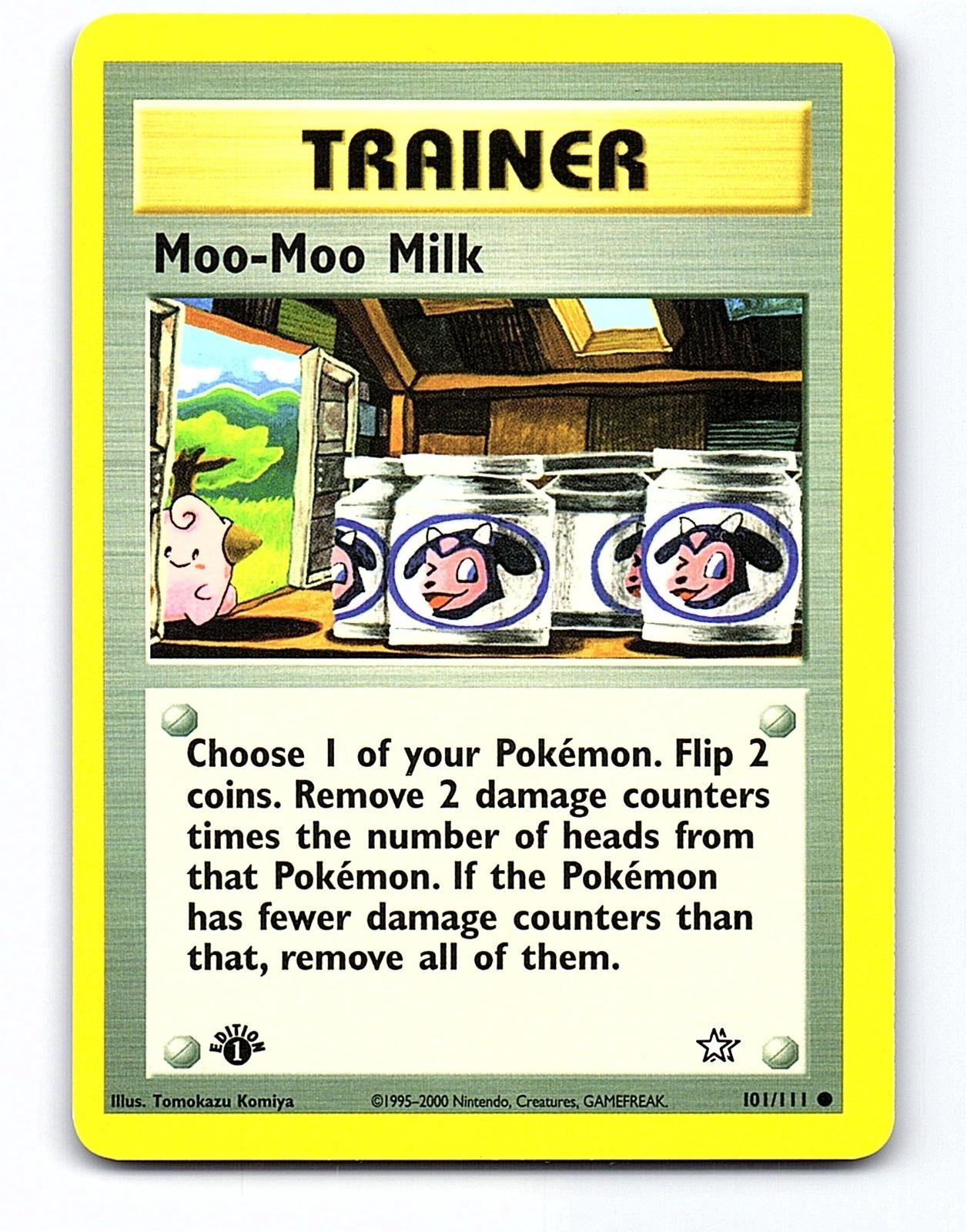 Moo-Moo Milk 101/111 Common Neo Genesis Pokemon 1st Edition Near Mint