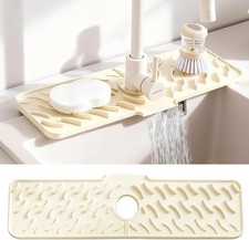 24" x 5.9" Silicone Faucet Mat for Kitchen Sink Quick Drying Stone Splash