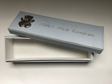 Baby s Birth Certificate Box Blue