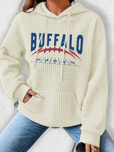 Women’s Buffalo Bills Women’s Sweatshirt waffle style Size small