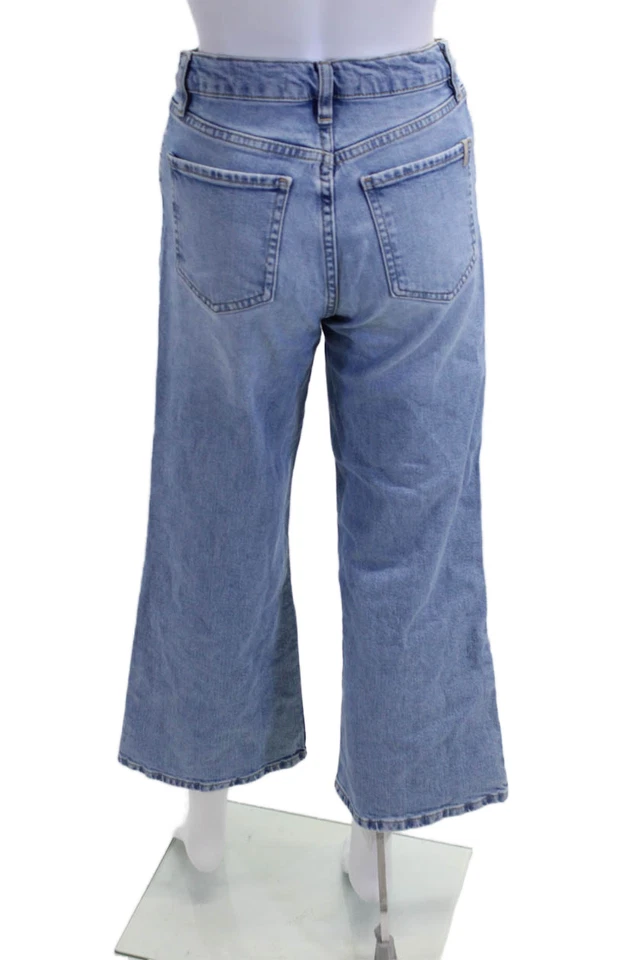 Joes Women Cropped Wide Leg High Rise Light Blue Jeans Size 25 - Image 3 of 4
