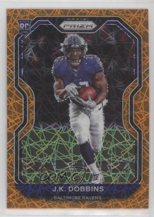 2020 Panini Prizm Lazer Prizm JK Dobbins #379 Rookie RC