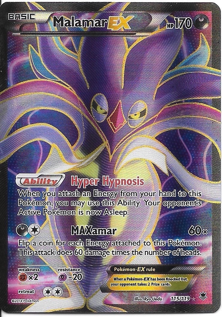 Pokémon TCG Malamar EX 115/119 XY Phantom Forces Holo Full Art English