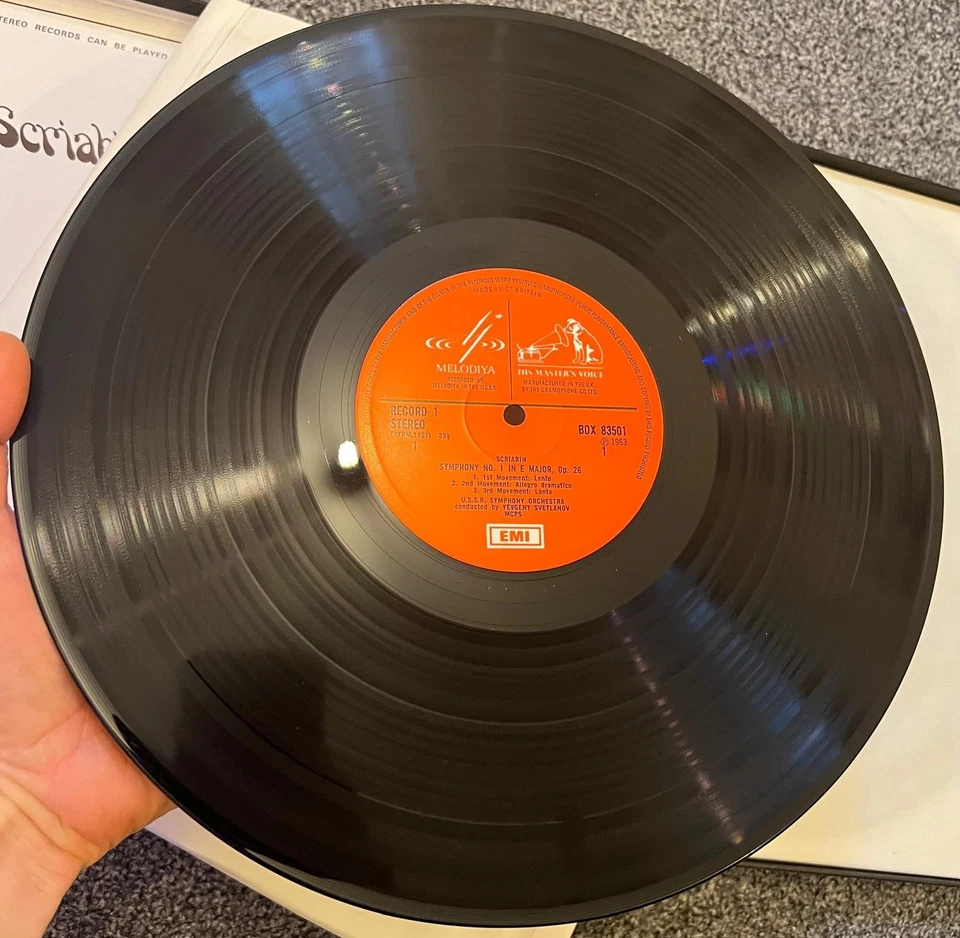 Scriabin - Three Symphonies, Poem Of Ecstasy, Reverie HMV SLS 835 - 4 x Vinyl NM - Image 3 of 4