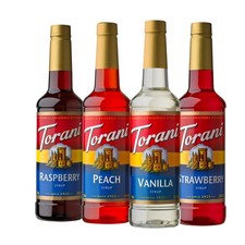Torani Flavored Drink Syrup Soda Shop Variety Pack, Raspberry, Peach, Vanilla...