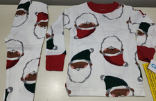 Carter  s Browm Santa Cotton PJ Pajama Set Unisex NEW Size 12 Months