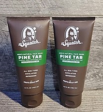 2X Dr Squatch Pine Tar Men's Natural Face Wash Exfoliating 4oz ea