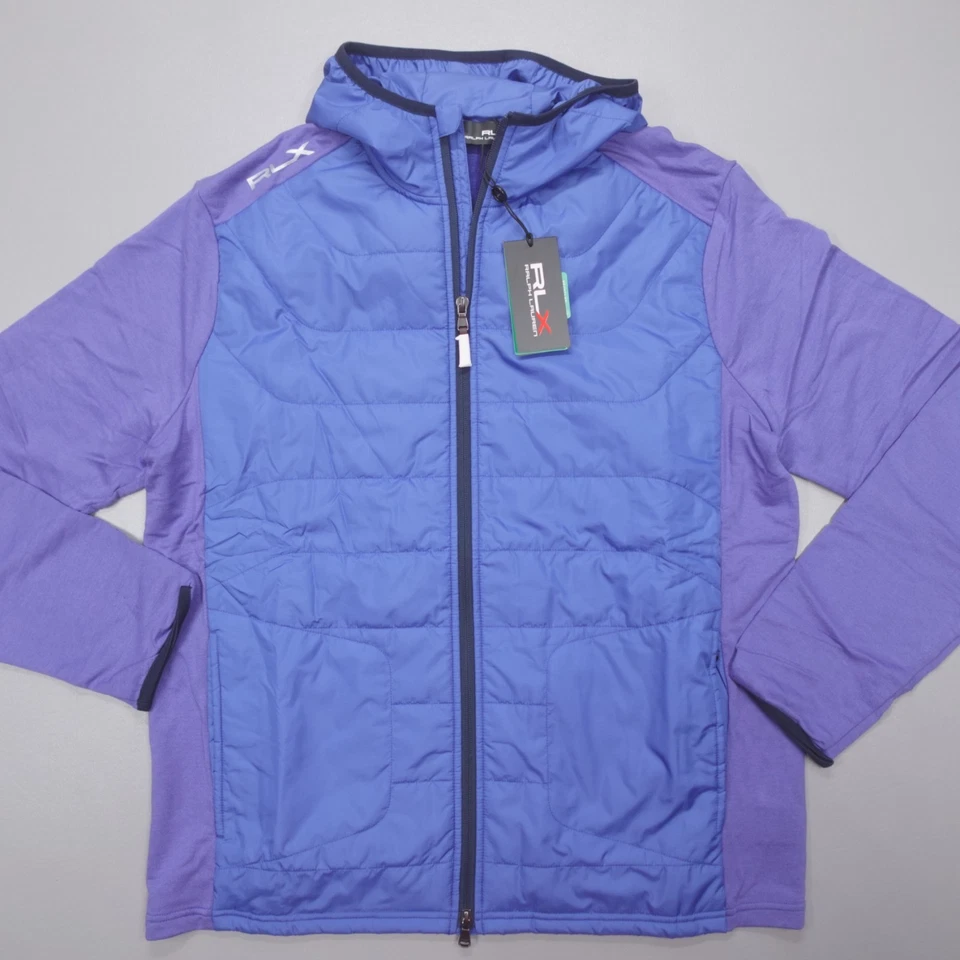 Chaqueta de golf RLX Ralph Lauren acolchada con capucha mezcla de lana cremallera completa para hombre talla S Foto 2 de 4