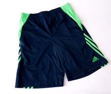 Adidas Squad 13 Performance Athletic Climalite Shorts Boy Youth SM Navy/Green