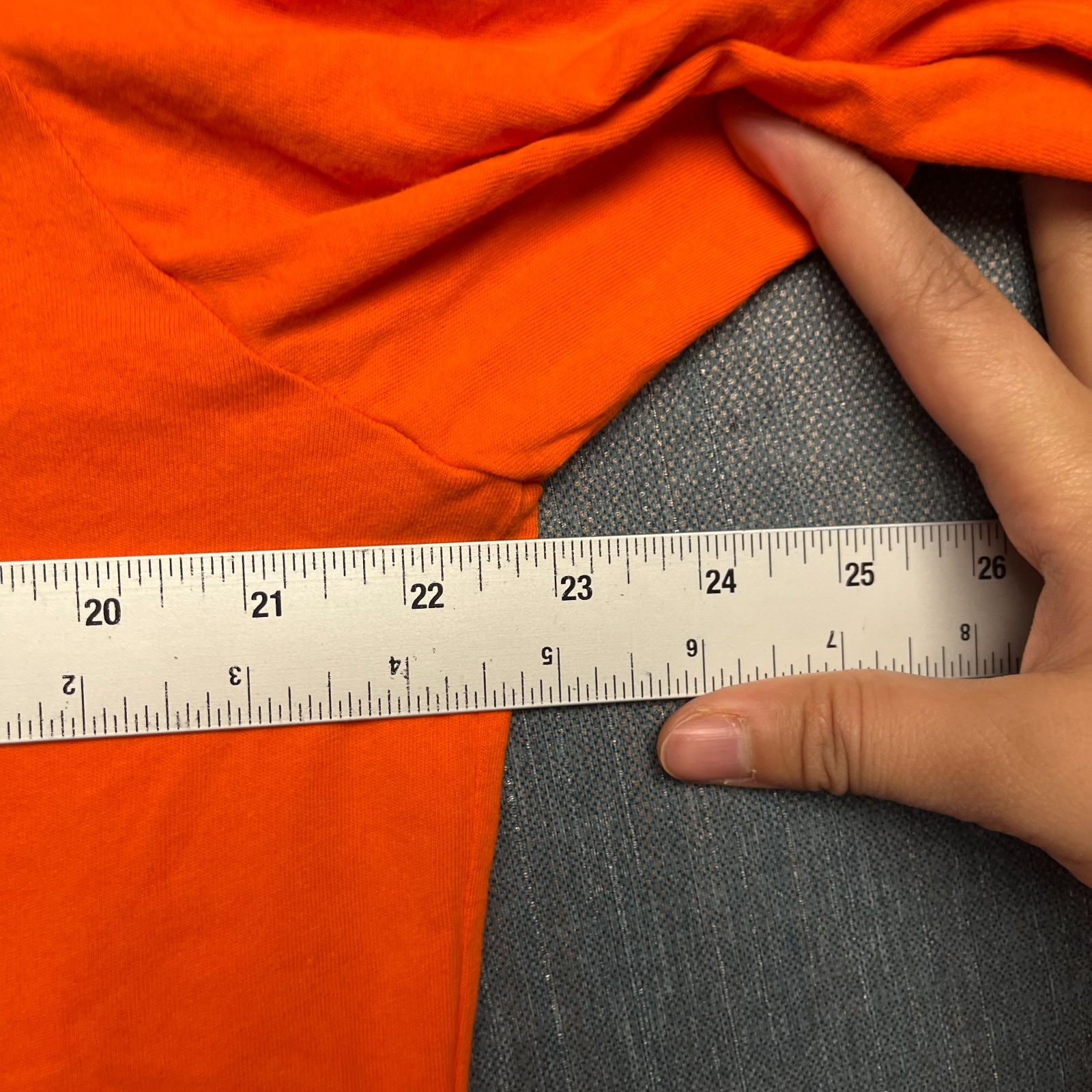 Nike Dri-Fit Men's Shirt Size L Orange Graphic Long Sleeve THE NIKE TEE Athletic thumbnail 6