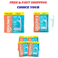 Plackers Twin Line Dental Floss Picks, Dual-Line Tuffloss, Cool Mint CHOICE YOUR