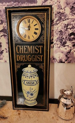 Englische Wand Uhr Roger Lascelles Clocks LTD , London, Apotheke, Chemie Deko