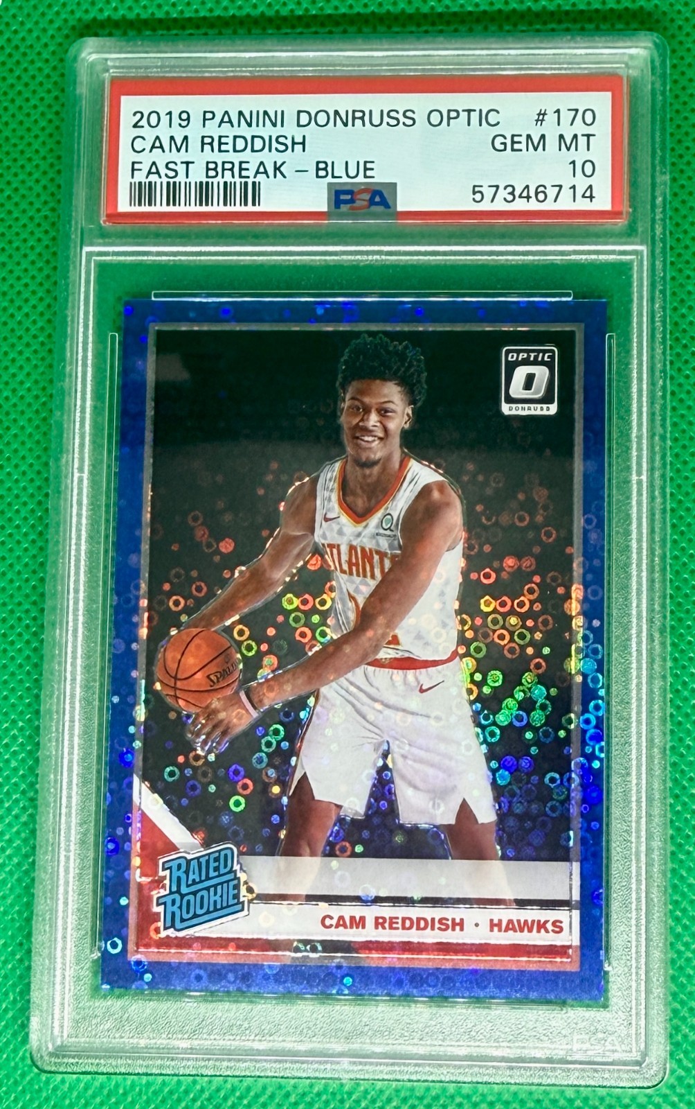 2019 Cam Reddish Panini Donruss Optic Fast Break Blue 29/50 #170 PSA 10