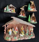 Vintage 60’s Miniature Nativity Set Shiny Brite Plastic Hong Kong Christmas LOT — photo 1
