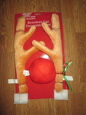 REINDEER CAR DECORATION SET Christmas Antlers  Nose Kit Vehicle Plush NEW
