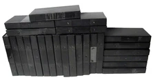 VHS Black Heavy Duty Empty Clamshell Plastic Storage Cases Large Lot of 25