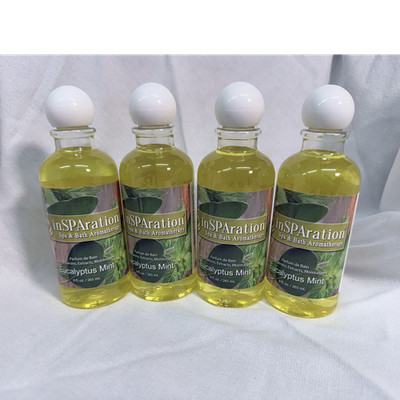 inSPAration Spa & Bath Aromatherapy Eucalyptus Mint 9 fl oz, Lot of 4