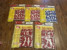 Lot 5 Betty Lukens Fun with Felt Letters Upper Lower Case Red Blue NOS Unused