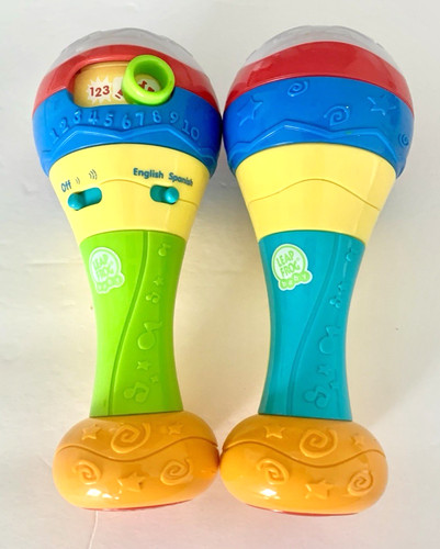 Leap Frog Learn & Groove Spanish English Counting Toy Maracas 6.5" Lights, Music