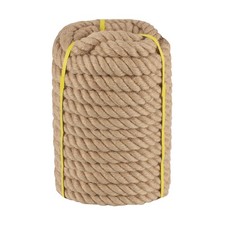 Twisted Manila Rope 1-1/2 in x 200 ft Natural Jute Rope Thick Hemp Ropes for ...