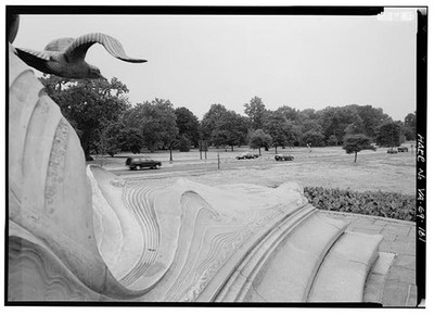 181. CLOSE-UP NAVY MARINE MEMORIAL GWMP BACKGROUND LOOKING NORTHWEST. - George