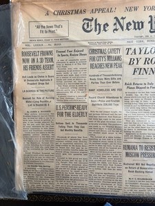 New York Times complete 12/24/39 used
