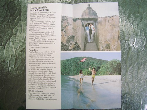 VINTAGE DELTA AIR LINES - DREAM VACATION BROCHURE - CARIBBEAN 1981 - Picture 2 of 2