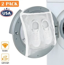3× Sneaker Wash Dry Large Net Bag Dryer Mesh Zipper and Strap Laundry Bags USA