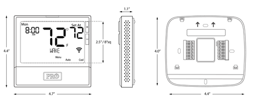 Pro1 IAQ T855iSH 7-Day 5+1+1 Universal Programmable Thermostat, 5H/3C - 第 4/4 張圖片