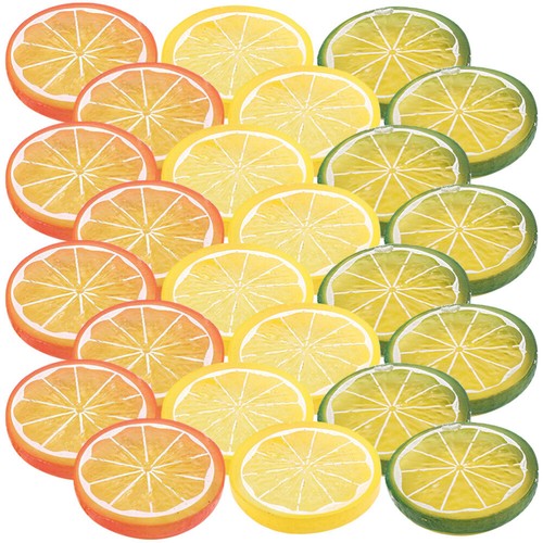 24Stück Nachahmung Einer Zitronenscheibe Künstliches Fruchtmodell Limette DE - 第 11/12 張圖片