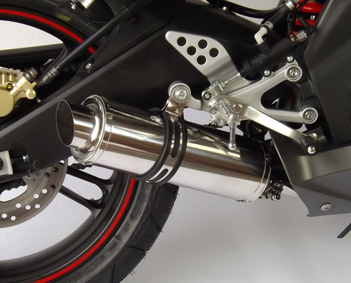 YZF-R125 08-13 SP Engineering Polished Stainless Round Moto GP XLS Exhaust - Picture 3 of 6