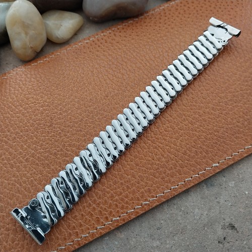 19mm 18mm 16mm 1950s Bellavance Stainless Steel Expansion nos Vintage Watch Band - Picture 5 of 6