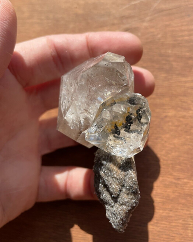 Genuine 768.5 CT.NY Herkimer Diamond Quartz Crystals on Matrix - Picture 6 of 16