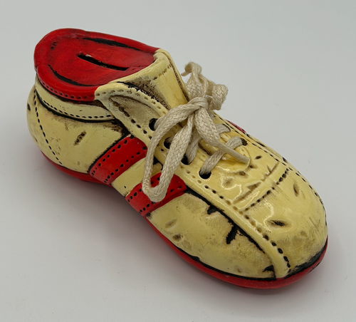 Zapato Deportivo De Colección Enesco Moneda Alcancía Fútbol Rojo Retro Decoración Única Años 70 - Imagen 15 de 15