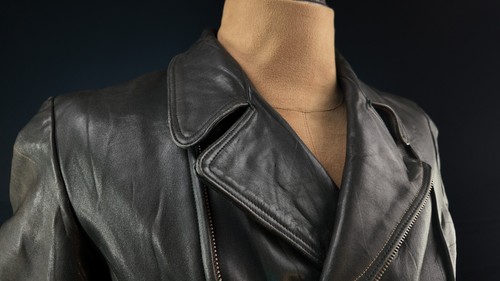 Giacca di pelle di cavallo vintage WW2 anni 40 spedizione tedesca Wehrmacht Kraddelder "M" - Foto 11 di 20