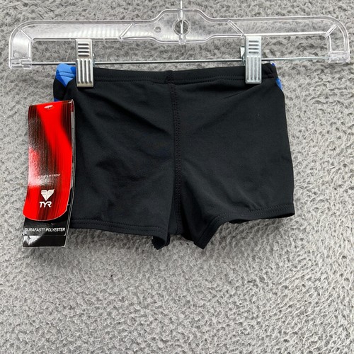TYR Swimwear Boys 22 Black Blue 100% Polyester Durafast Boxer Shorts New $48 - Picture 6 of 7