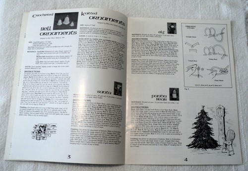 Vintage Leisure Arts Weihnachtsmotive zum Stricken & Häkeln Muster Broschüre #129 - Bild 4 von 4