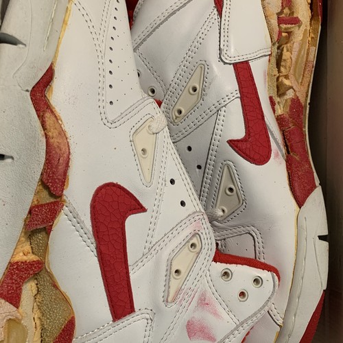 1991 OG Nike Air Force VI bianco basso rosso 139000-160, taglia 13 vintage - Foto 6 di 11