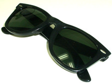 OCCHIALI DA SOLE VINTAGE B&L RAY-BAN L2009 UXAS NERO LUCIDO G15 CRYSTAL WAYFARERS 5024