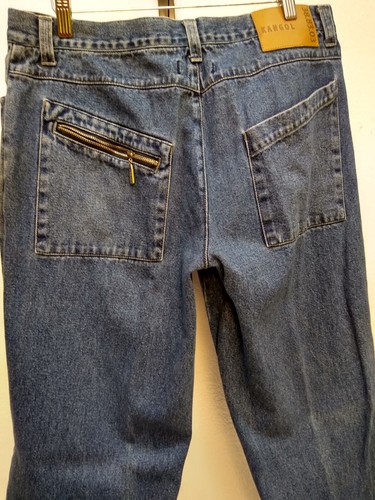KANGOL Blue Jeans Sz 34, 100% Cotton, 5 Pocket, 1 zipped, Straight cut - Picture 7 of 8