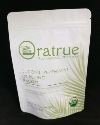 Organic Coconut Oil Pulling 14 Packets FREE Toothbrush 