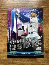 2024 Topps Chrome FREDDIE FREEMAN Swinging For the Stars World Series MVP!!