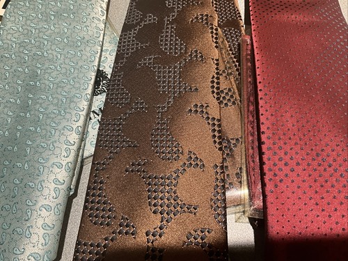 Imani Uomo Tie lot of 5 different W/ Pocket Square NEW FREE SH LOT #4 - Picture 3 of 7