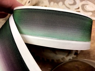 VINTAGE 7//8/"or 1.5/" FRENCH RIBBON OMBRE 1yd AQUA BLUE GREEN Made in France