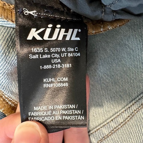 Jeans Kuhl gamba larga donna 16 reg blu chiaro Demin Accountur stile rigido 6421 32x32 - Foto 8 di 14