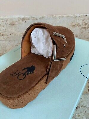 Off-White ,Comfort Leather Slipper in Brown Black BNIB 43 | eBay