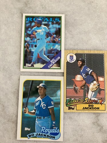 Bo Jacksons erste 3 Topps Karten inklusive Rookie