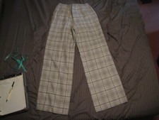 VTG NWT WOMEN'S PENDLETON 100 VIRGIN WOOL GRAY PLAID PANTS 16 USA