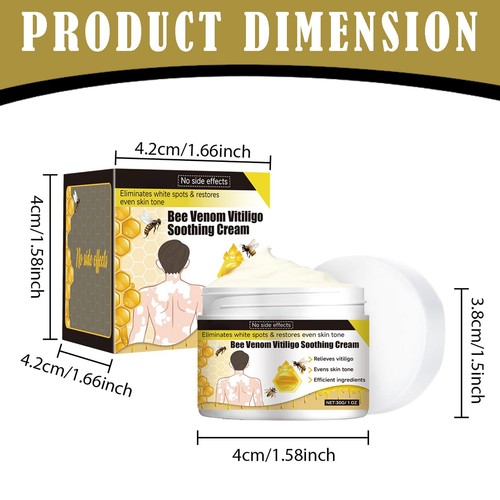 VitiClear Pro Bee Venom Cream, Professional Vitiligo Cream Natural Body Cream - Picture 3 of 6